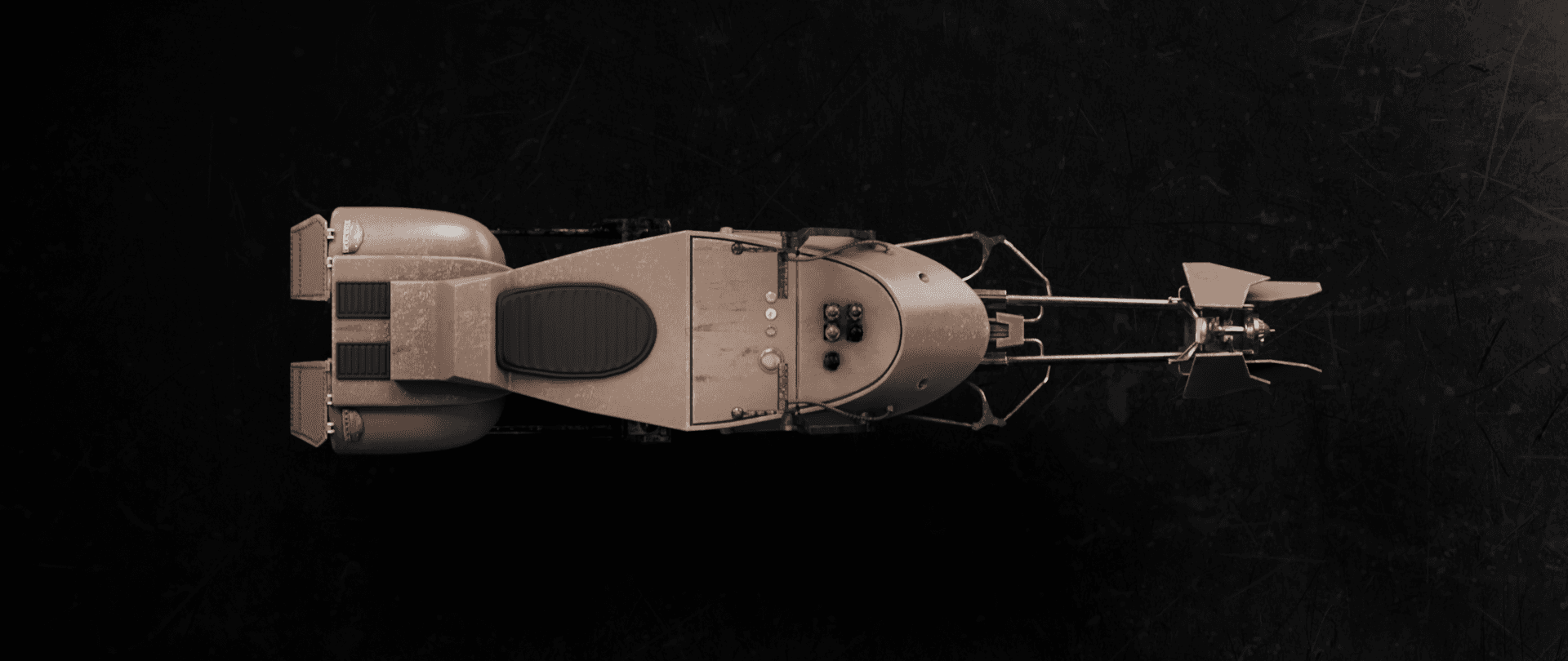 Speeder Bike 3D Model Top View